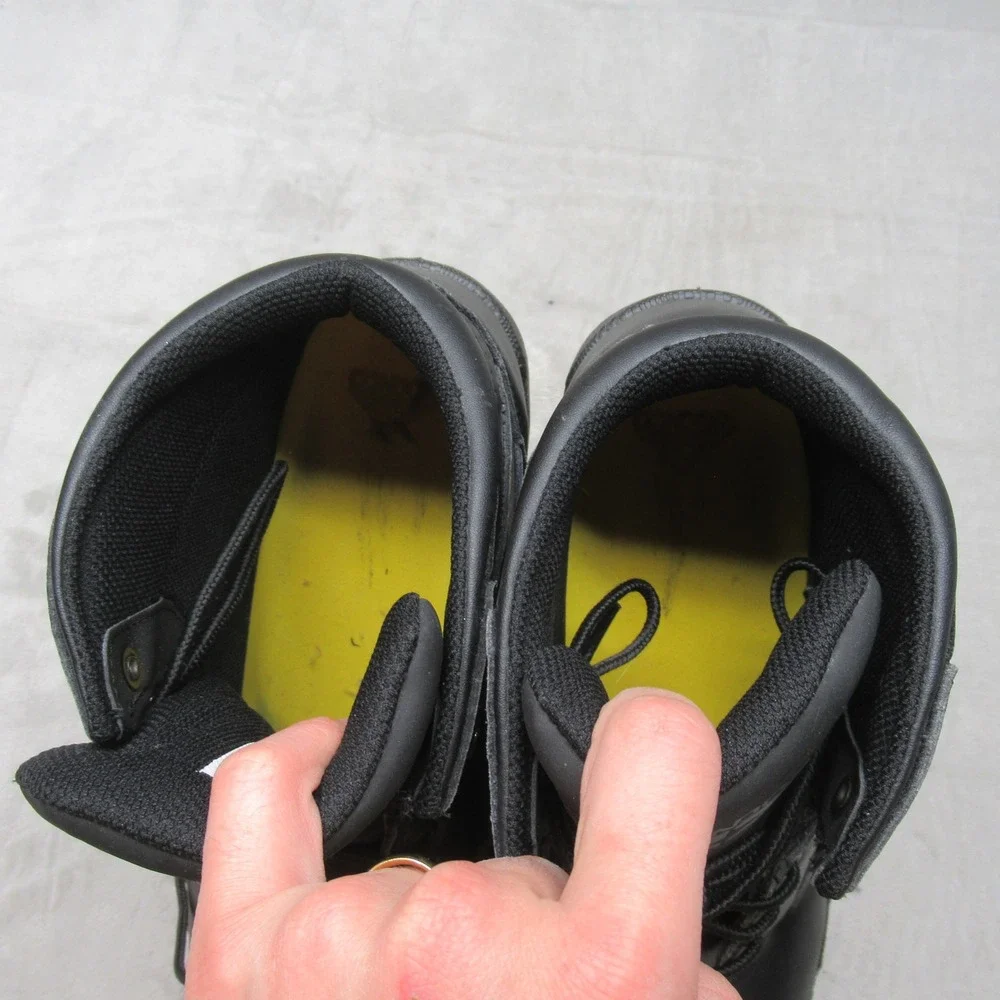 Condor Men 12 Work Boots Black Leather Steel Toe Lace Up Rain Slip Resistant NEW